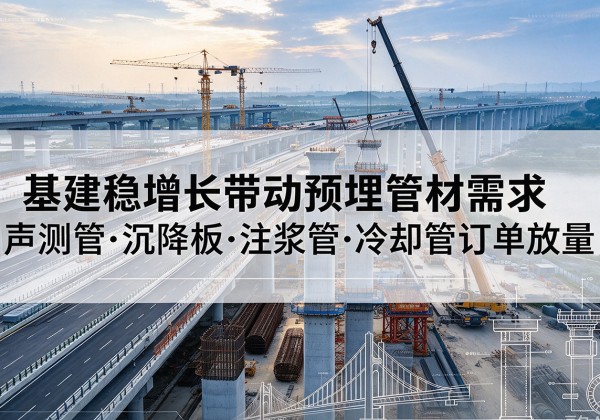 泰来基建稳增长带动预埋监测管材需求，声测管、沉降板、注浆管订单持续放量